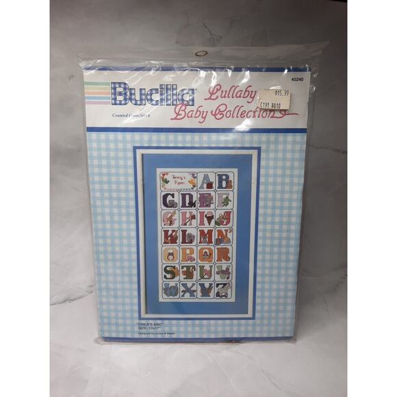 Bucilla Lullaby Baby Collection Counted Cross Stitch Kit Childs ABC 40240 - Picture 1 of 7